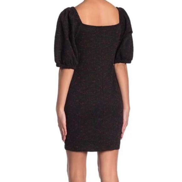 Free People Off the Shoulder Sunset Puffsleeve Mini Dress in Black, XS - Picture 4 of 13